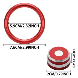 TOMALL 6pcs Aluminum AC Vent Outlet Ring Cover Compatible with Nissan 14th Gen Sentra 2020 2021 2022 2023 Air Conditioning Vent Trim Decoration Interior Accessories (Red)