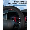 OHHMNKK D-Shaped Steering Wheel Cover for Mercedes-Benz AMG A35 A45