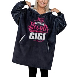 Huglanket Gigi Gifts for Grandma, for Mother's Day, Wearable Blanket Hoodie, Oversized Hooded Blanket, Cozy, Warm, One Size - Call Me