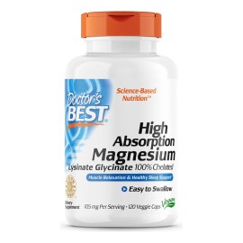 Glicinato de Magnesio 100% Quelado de Alta Absorción | 105mg 120 Cápsulas Vegetarianas | Suplemento Vegano | Fórmula con Albion® y TRAACS®