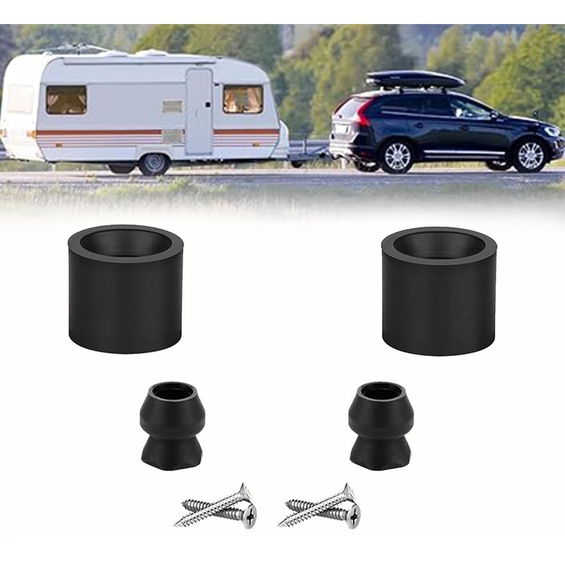 RV Trailer Door Holder Kit, Low Profile Rubber Bumper, 2