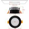 YGS-Tech 2 Inch LED Recessed Lighting, Dimmable Downlight 3W(35W Halogen
