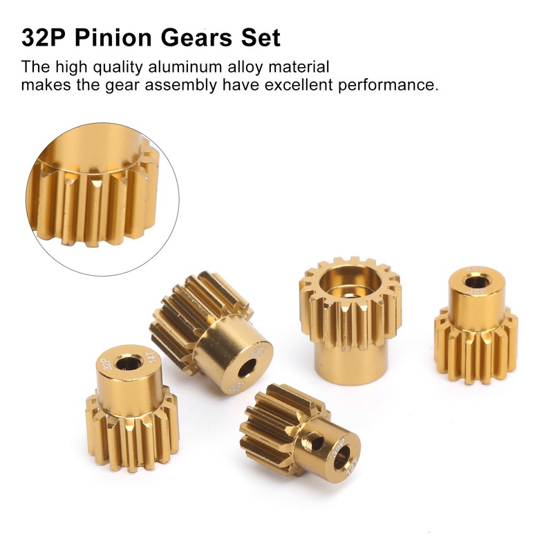 5pcs 32P Pinion Gear Set 12T 13T 14T 15T 16T