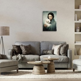 Stupell Industries Girl & Baby Polar Bear Canvas Wall Art Design by Paula Belle Flores, 16 x 24