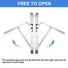 uxcell 4Pcs Casement Window Hinge, 14-inch Stainless Steel Friction Stay