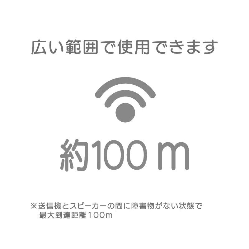 Kaaitekun VS-T300 TV Speaker, Up to 328.4 ft (100 m)