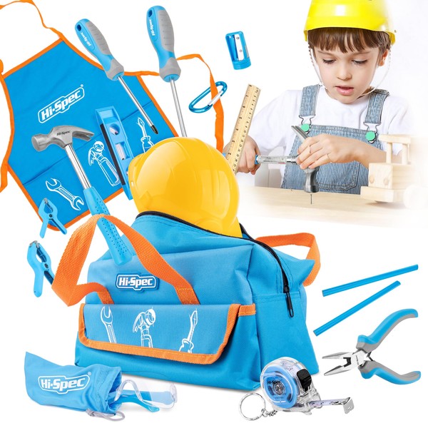 Hi-Spec 18pc Blue Kids Tool Kit Set & Child Size