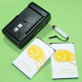 For LG Large Power 2x 3220mAh battery + USB/AC Charger Stylus For LG Rebel 4 LTE L212VL