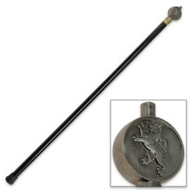 Swordsaxe Atlas Lion Coat of Arms Walking Cane 37.5 Inch Imperial Heraldic Symbol Leo