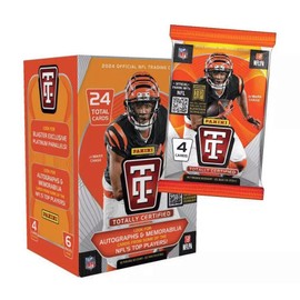 2024 Panini Totally Certified Football 6-Pack Blaster Trading Card Box (Four Parallels Per Box)