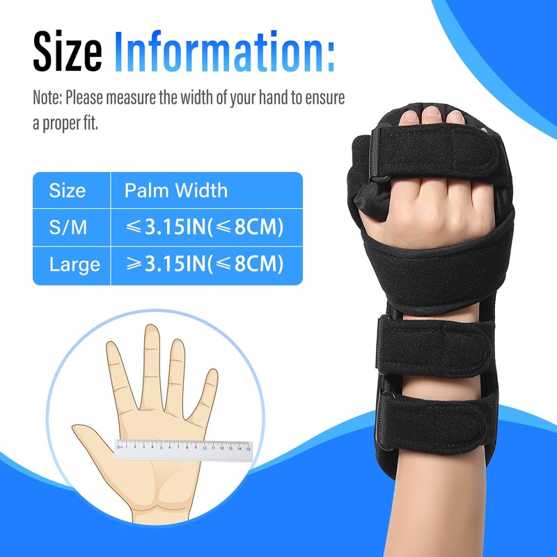 Resting Hand Splint with Finger Separators - Hand Brace for