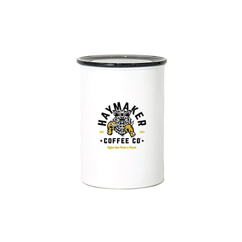 HAYMAKER Air scape Coffee Storage Canister, Stainless Steel, BPA Free,