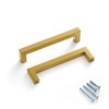 Aibeli Cabinet Handles 10 Pack Brushed Brass Drawer Pulls 5