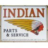 Indian Parts & Service TIN SIGN vtg chief motorcycle metal