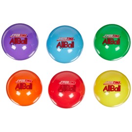 Sportime Multi-Purpose Inflatable All-Balls, 4 Inches, Set of 6, Assorted Colors - 020502