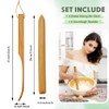 Golyhel 2 PCS Wooden Spurtle Set, 12'' Mixing Stir Stick