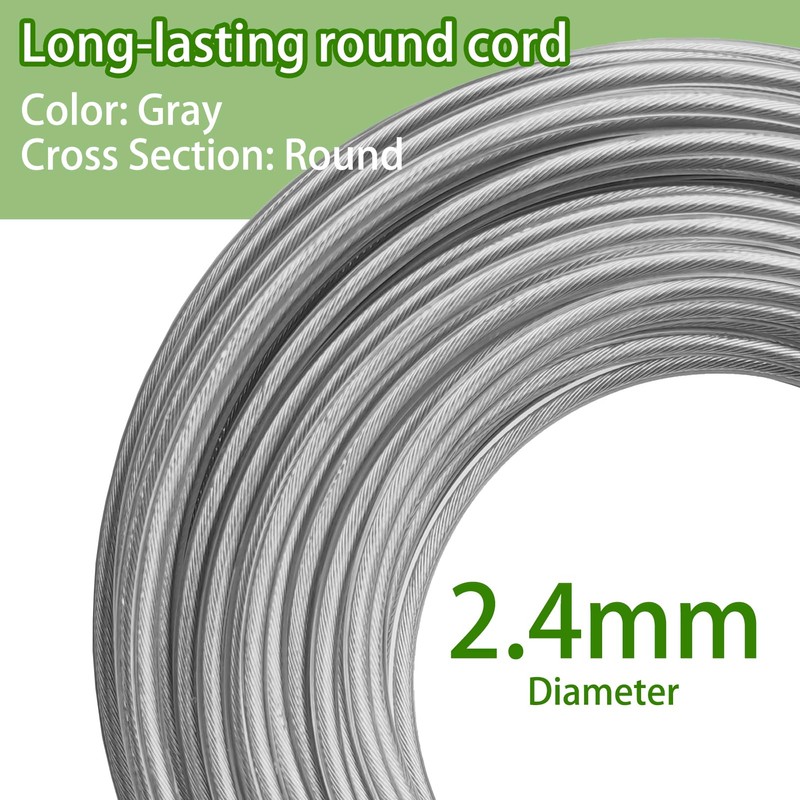 DY.2ten Heavy Duty Nylon - Steel Grass Trimmer Line 0.095in