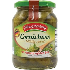 Hengstenberg Cornichons Jar, 12.5-Ounce Jars (Pack of 12)