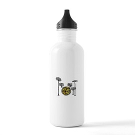 CafePress DRUMS Water Bottle 1.0L (34 oz) Stainless Steel Water Bottle