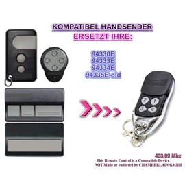 ALIRANTA Liftmaster 94330E / 94333E / 94334E / 94335E Compatible Hand Transmitter / Replacement Remote Control, 433.92 MHz Rolling Code