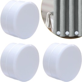 ETHORY Magnetic Shower Curtain Weights,6 pcs White Shower Curtain Liner Magnets Heavy Duty Weights Bottom,Prevent Curtain Liner from Blowing for Drapery Tablecloth Outdoor Curtain 3 Pairs(Pack of 6)