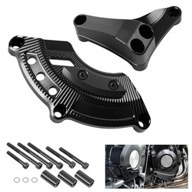 Engine Protection Cover with Crankcase Cover Kit - CNC Aluminium for Kawasaki Z900RS Z900 (Model 2018-2024) (Black)