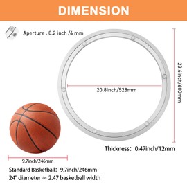 TamBee 24 Inch Lazy Susan Hardware Turntable Bearing 380 lbs Load Capacity Heavy Duty Lazy Susan Parts Kit Rotating Ring Mechanism for Dining Tables, DIY Projects(Base Only)