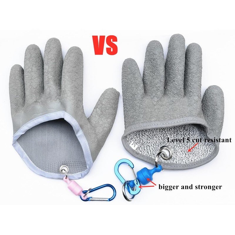 Fishing Glove with Magnet Release, Fisherman Professional Catch Gloves