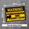 Door Sign with Pomeranian Pom Pomeranian Pomeranian Warning Security System
