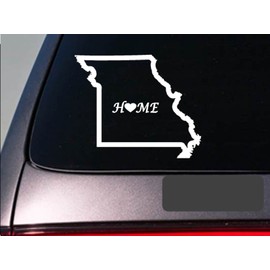 EZ-STIK Missouri Home 6" stickerE683 State Outline Home map Decal Vinyl
