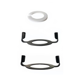 UNO Style Lamp Harp Saddle, E26 and E27 Phenolic Socket Lamp Harp Base, Lampshade Holder Collar Ring Adapter for E26, E27 and E14 Threaded Base (Black)