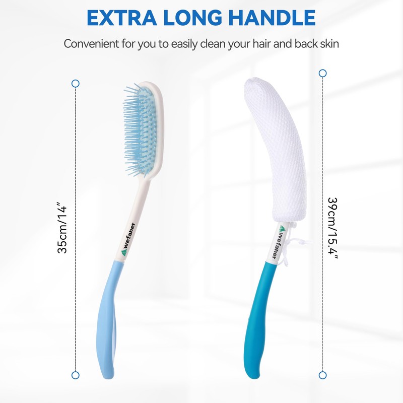 Wefaner Toilet Aids Set for Wiping - Long Handle Butt