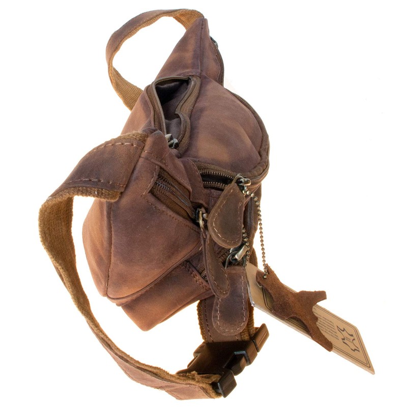 Genuine Leather Belly Bag - Waist Pack - Kidney Bag