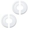 Semetall 2Pcs Lighting PU Ceiling Medallion,White Ceiling Medallion 10 inches