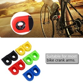 Bike Crank Arm Guard 1 Pair Crank Arm Boots Bicycle Crank Arm Protective Cover Sleeves for Mountain Bike(Black)