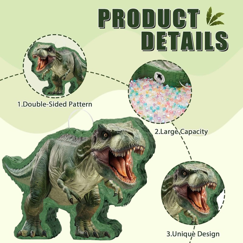 WERNNSAI Dinosaur Piñata 86 PCS Dinosaur Theme Party Supplies for