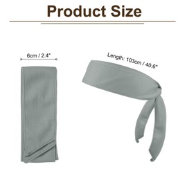 PATIKIL Head Tie Headband Ninja Karate Headband Adjustable Sports Tie Back Sweaty Workout Headband for Men and Women Running Tennis Yoga Dark Grey