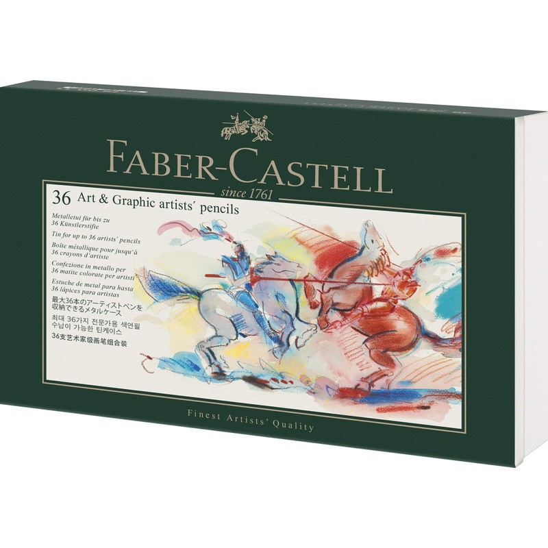 FABER-CASTELL 180011 Metal Case Art & Graphic Empty, Suitable for