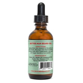 Better Man Beard Spruce Kit - 3-Piece Beard Grooming Kit with Moisturizing Balm, Conditioning Oil & Sandalwood Comb - KIT-SPR