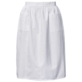 Geyoga Women's Waist Apron Cooking Apron Kitchen Waitress Apron Maid Apron Costume Apron (White,Half Style)