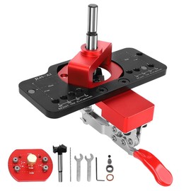 35mm Concealed Door Hinge Jig, Hinge Hole Drilling Jig, Accurate Locking Cabinet Hinge Jig, Aluminum Alloy Pocket Hole Jig, Retaining Clips Quick Punch Cabinet Hardware Jig