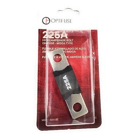 Fuse MEGA 225 AMP Automotive Type Fuse 32V MAX (1PC) OPTIFUSE MGGA-225A Bolt-ON (MOUNTS with Two Holes 50MM Apart Center to Center) 18 MM Wide 10MM Height