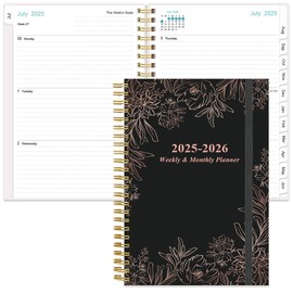 2025-2026 Planner - Academic Planner 2025-2026 from July 2025 to June 2026, Planner 2025-26 with 12 Monthly Tabs, Inner Pocket, 6.4" x 8.5", Grey
