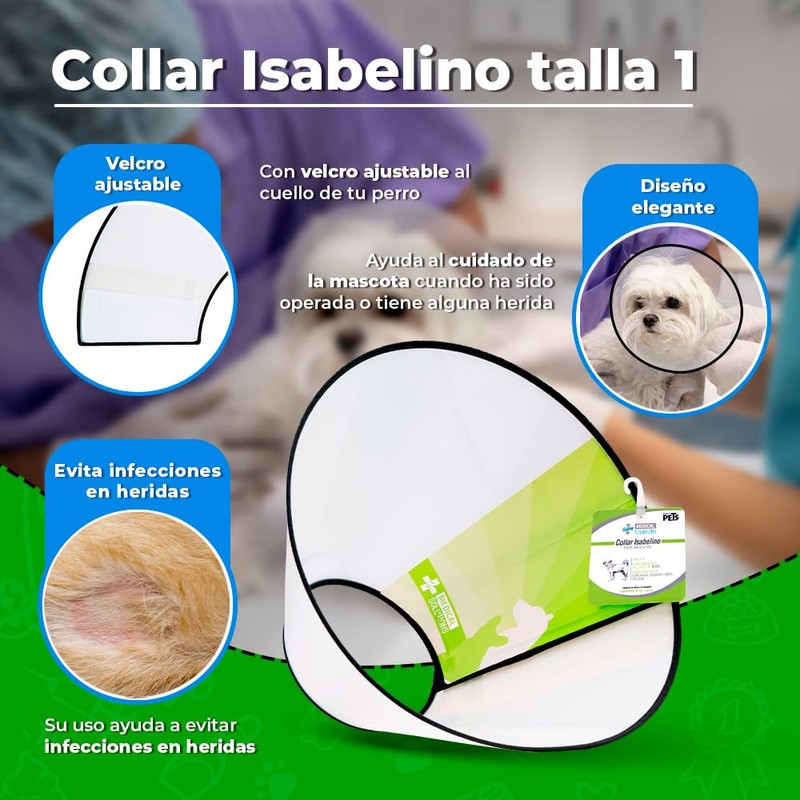 Medical Solution Collar Isabelino para Perro Talla 1 con 22