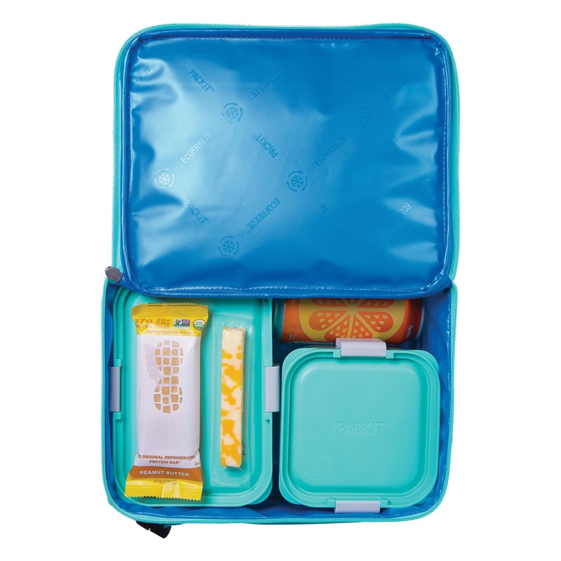 PackIt Freezable Classic Lunch Box, Happy Clouds, Built with ECOFREEZE