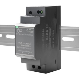 Vaileal DIN Rail Power Supply 24 V: 24 VDC 30 W 1.25 A, HDR-30-24 DIN Rail Switching Power Supply DIN Rails, DIN Rail Transformer for Industrial Automation System