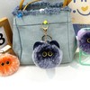 WORKIRAN Plush Cat Keyring, 8 cm, Stuffed Toy Pendant, Handmade,