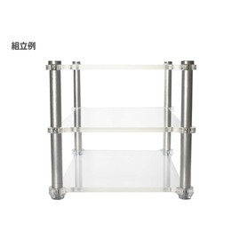 Acrylic [Petit] Audio Rack, 3 Tiers (W x D x H): 5.1 x 7.1 x 4.8 inches (129.5 x 180 x 122 mm), Acrylic Shelf, Acrylic Rack
