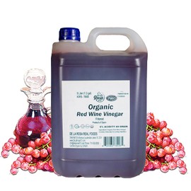 ORGANIC Red Wine Vinegar - De La Rosa 5 Liter - Vegan, Gluten-Free, Kosher | Great for salads, dressings, marinades and more!