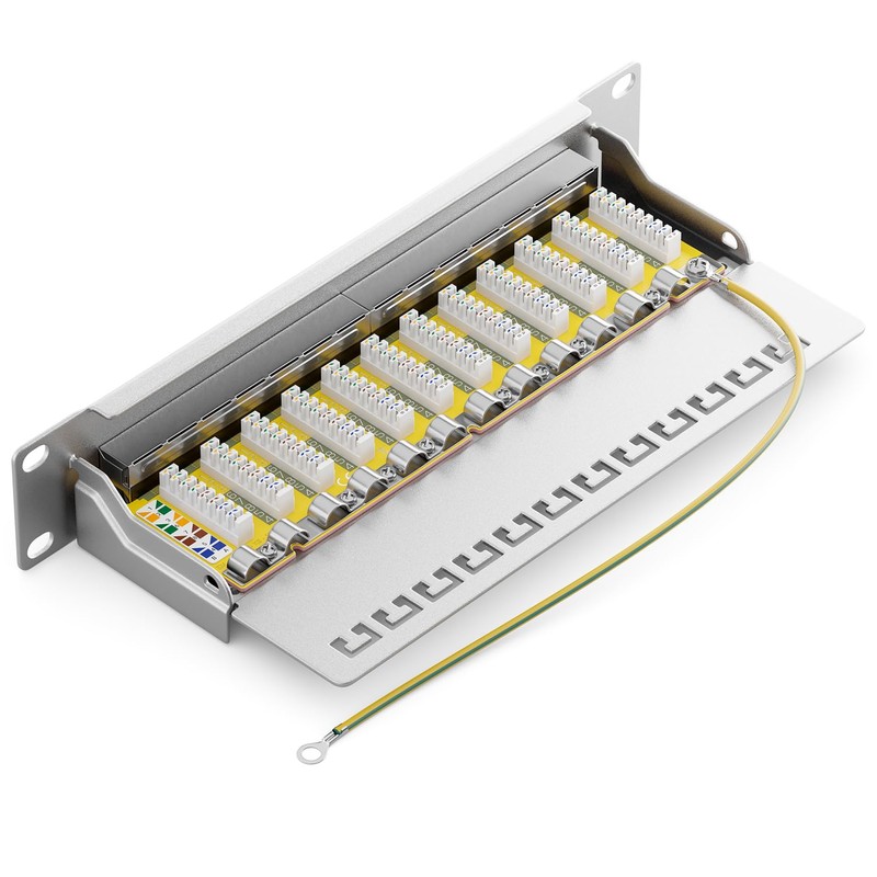 deleyCON CAT 6 Patch Panel Distribution Panel 12 Port -
